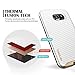 Galaxy S6 Case, Caseology [Envoy Series] Classic Rich Texture Leather [Carbon Fiber White] [Luxury Slim] for Samsung Galaxy S6