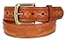 Mens Oil Tanned Western Style Genuine Leather Tooled and Laced Belt (42, Tan)