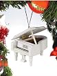 White Grand Piano Christmas Ornament