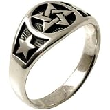Pentacle & Stars - Sterling Silver Ring