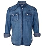 Soul Cal Deluxe Denim Shirt - Dark blue - Mens