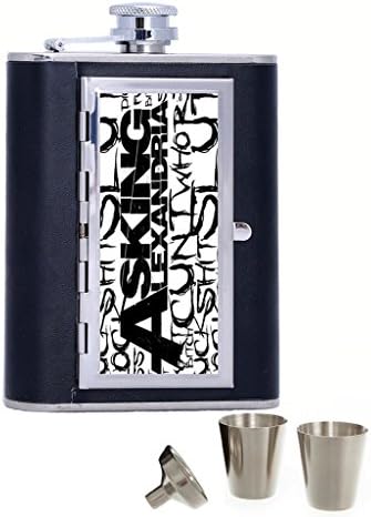 Okking Hip Flask Asking Alexandria Stainless Steel Drink Hip Flask with Mini Funnel