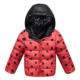 子供服　冬　ダウンジャケット　保温性よく　厚くする　ファッション　軽快　着心地良い　レッド　100cm