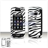 Black with White Stripes ZEBRA Case Cover for Brand LG Voyager VX10000 Protective Cell Phone Hard SNAP-ON