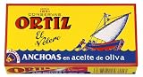 Ortiz Anchovies in Olive Oil Tin, 47.5-Grams (Pack of 5)