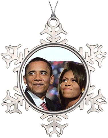 Personalised Christmas Tree Decoration Barack Xmas Snowflake Ornaments