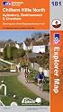 Chiltern Hills North (OS Explorer Map): Aylesbury, Berkhamsted & Chesham. Showing part of the Ridgeway National Trail