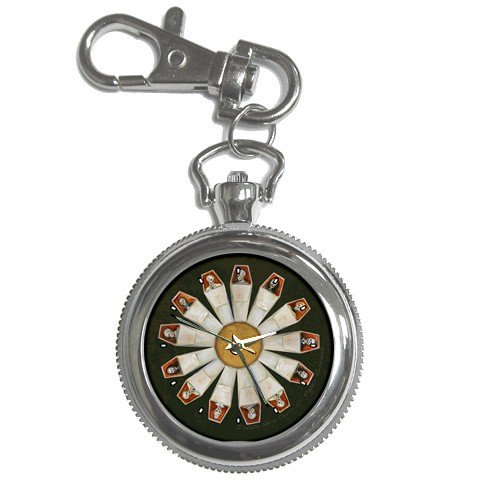 Limited Edition Nero Corvo Keychain Pocket Watch Goth Daisy Skulls