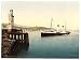 GIANT Wall Sticker of: Arrival of Boulogne boat, Folkestone, England wall sized poster (photochrom) photochrome measured in inches