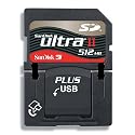 SanDisk Ultra II SD Plus - Flash memory card - 512 MB - SD - Hi-Speed USB