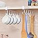 EigPluy 2pcs Mug Hooks Under Shelf Mug Holder Cups Storage Rack Drilling Free Coffee Cups Holder Kitchen Utensil Holder Key Hooks Ties Belts Scarf Hanging Hooks Rack,Fit for The Cabinet 0.8