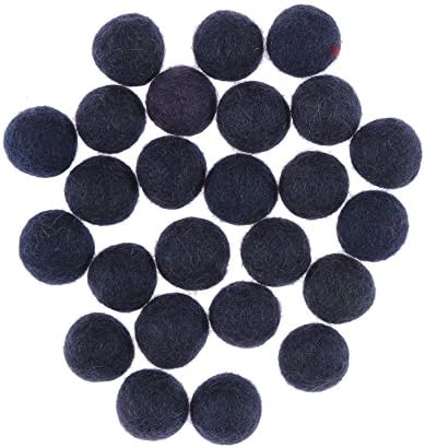 Feltfriend 25 Pieces %100 Wool Felt Balls, Diameter 20 mm : 0.78 inch (Navy Blue - M48)