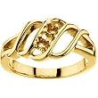 14K Yellow Gold Mother's Ring - 2 Gemstone -- YOU CHOOSE THE COLORS!