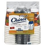 Chinet Comfort Cup (16-Ounce Cups), 50-Count Cups & Lids ~ Chinet
