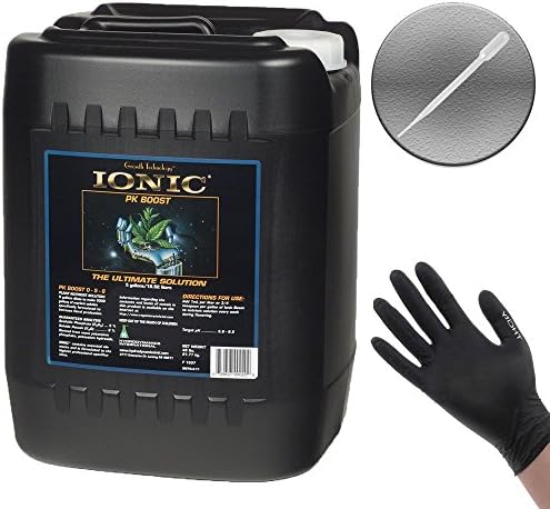HYDRODYNAMICS INTERNATIONAL PREMIUM NUTRIENTS SOLUTION + GLOVES &amp; PIPETTE - IONIC PK BOOST - 5 GALLON