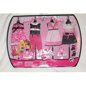 Barbie Fashions - 12 Pc + Fashion Set - Outfits, Accessories, Shoes by Barbie