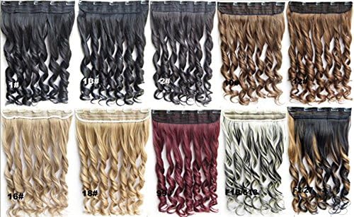 24"130g Long wave Clip in Synthetic Hair Extensions 5Clips Sexy#30-medium auburn