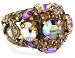 Sorrelli “Tapestry” Crystal Cluster Gold-Tone Adjustable Ring