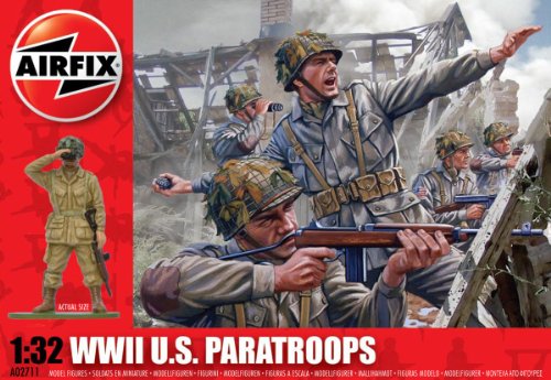 Airfix A02711 1:32 Scale US Paratroopers Figures Classic Kit Series 2