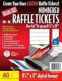 Blanks/USA Pre-Cut Numbered Raffle Tickets (TKS02X9WH)