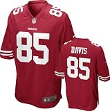 Vernon Davis Jersey: Home Red Game Replica #85 Nike San Francisco 49ers Jersey