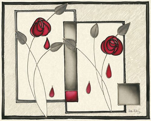 Eurographics DEH1103 Halliday D., Macintosh Red Rose 24 x 30 cm, Hochwertiger Kunstdruck Preisvergleich