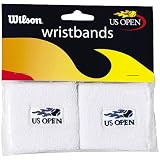 US Open Standard Wristbands-White/Navy by Wilson