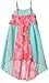 Limited Too Girls' Pineapple Print Chiffon Dress with Lace Overlay Edged Ruffle