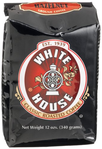 White House Roasted Coffee, Hazelnut (Ground), 12-Ounce Bags (Pack of 3)