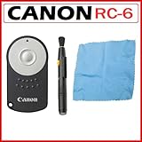 Canon RC-6 Wireless Remote Controller for Canon XT/ Xti/ Xsi/ T1i/ T2i and T3i Digital SLR Cameras + Lens Pen + Cleaning C...