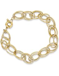 14k Yellow Gold Fancy Oval Link Bracelet