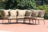 7pc Hampton Patio Furniture Sectional - Tan