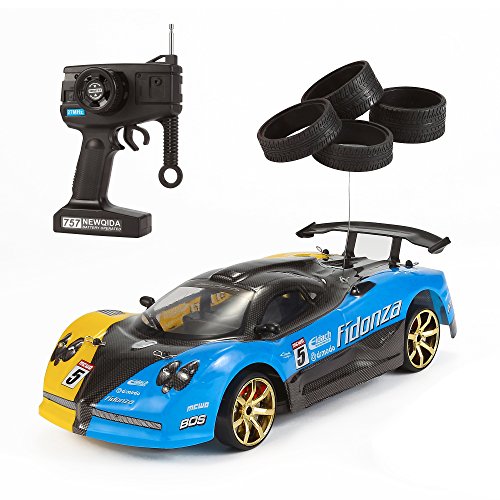 DeluxeRC Track Racer with Drifting Power 1:14 4WD Remote Control (Racing Tires & Drift Tires - Style B) 27MHz DeluxeRC Track Racer with Drifting Power 1:14 4WD Remote Control (Racing Tires & Drift Tires - Style B) 27MHz