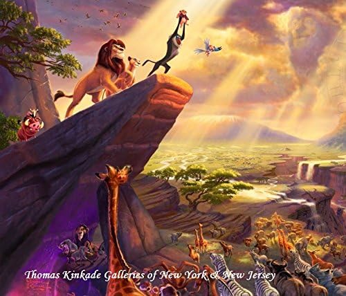 Thomas Kinkade Lion King 14'x14" canvas wrap