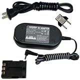 HQRP Kit AC Power Adapter and DC Coupler compatible with Canon ACK-DC20 ACKDC20 fits PowerShot G7, G9, EOS Digital Rebel XT, EOS 350D Digital Camera plus Euro Plug Adapter