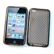Apple iPod Touch 4th Generation Crystal Silicone Skin Case "Transparent Smoke Grey Diamonds"