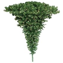 Barcana 4-Foot 200 Clear Light Ready Trim Half Upside Down Corner Christmas Tree