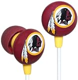 iHip NFF10200WR NFL Washington Redskins Mini Ear Buds, Red/Yellow