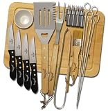 Jim Beam JB0102 22-Piece Food Prepare and Serve Grilling Set