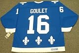 MICHEL GOULET Quebec Nordiques 1988 CCM Vintage Throwback Away Hockey Jersey, LARGE