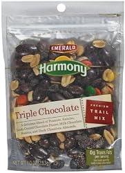 Emerald Harmony Triple Chocolate Trail Mix, 10-Ounce Bags (Pack of 6)