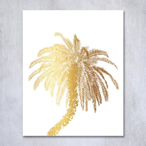 Palm Tree Foil Art Print 8x10