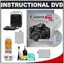 Magic Lantern Guide Book with DVD's for Canon EOS Rebel T1i Digital SLR Camera + (2x) LP-E5 Batteries with Charger + Accessory Kit