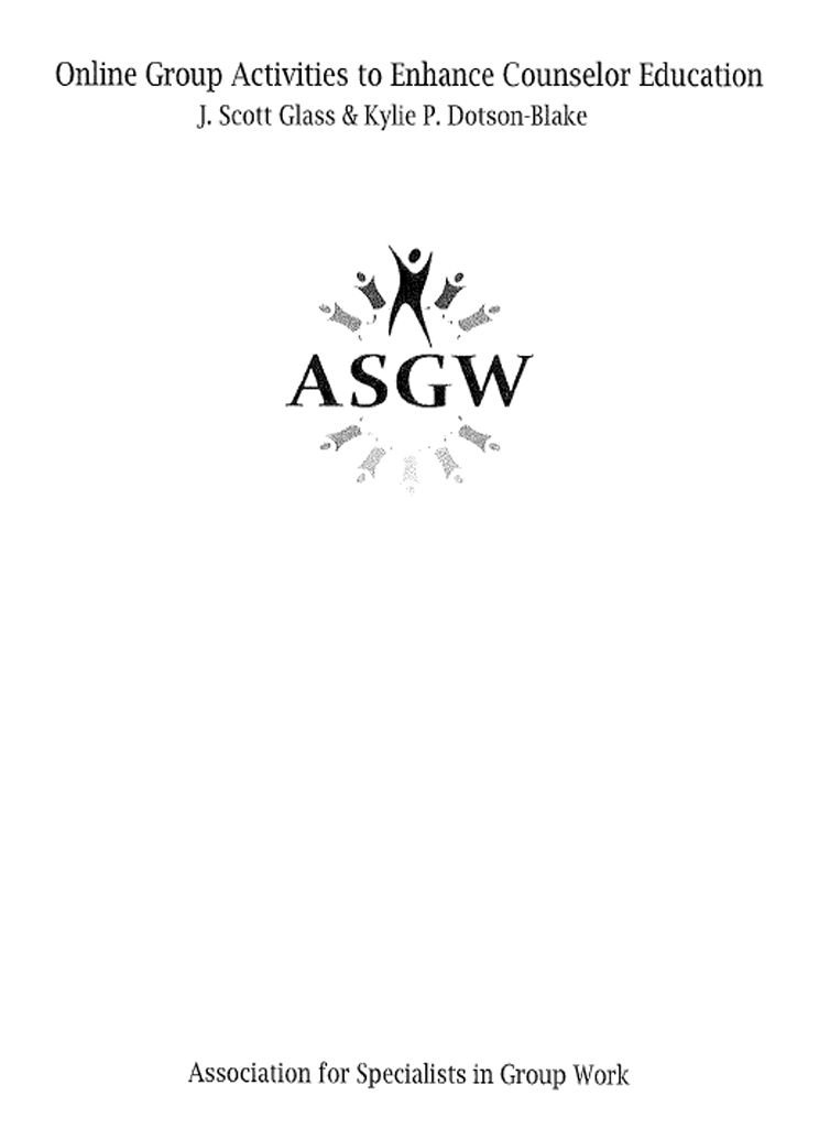 Online Group Activities to Enhance Counselor Education, J Scott ... Online Group Activities to Enhance Counselor Education, J Scott ...