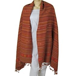 Wool Wrap Tribal Embroidered Shawl 80 x 40 Inches