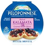 Peloponnese Halved Kalamata Olives, 4-Ounce Plastic Tubs (Pack of 6)