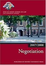 Negotiation 2007-2008: 2007 Edition |a 2007 ed. (Bar Manuals)