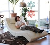 Relaxliege Recamiere Chaiselongue *ECHT LEDER* Livorno XXL Weiß *2 Personen