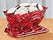 Miles Kimball Red Glass Sleigh Candy Dish