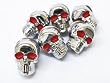 Motorcycle 6 x Skull Chrome Bolts - Custom Billet Chrome Motorcycle used for License Plate bolts, Windshield bolts and any 5mm thread, fits HONDA YAMAHA KAWASAKI SUZUKI HARLEY DAVIDSON CRUISERS METRIC BIKES MOTORCYCLE